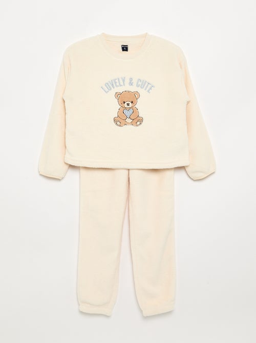2-delige pyjama van koraalfleece - Sweatshirt + broek - Kiabi 2-delige pyjama van koraalfleece - Sweatshirt + broek - Kiabi