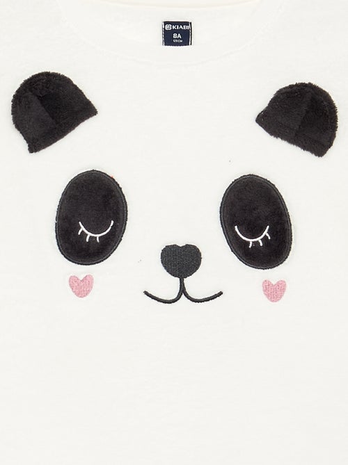 2-delige pyjama van koraalfleece - Sweatshirt + broek - Kiabi