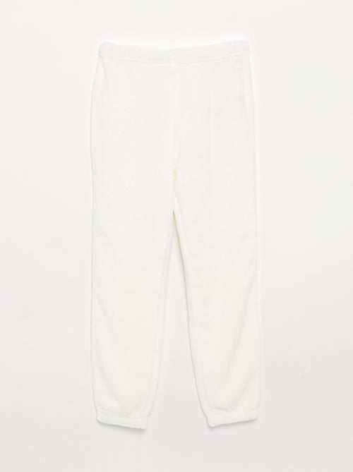 2-delige pyjama van koraalfleece - Sweatshirt + broek - Kiabi