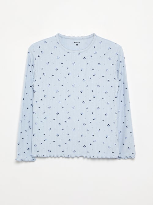 2-delige pyjama van pointellebreisel - Kiabi