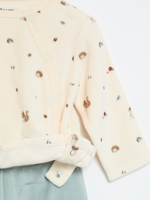 2-delige pyjama van velours - Kiabi
