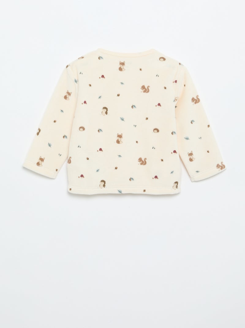 2-delige pyjama van velours Blauw - Kiabi