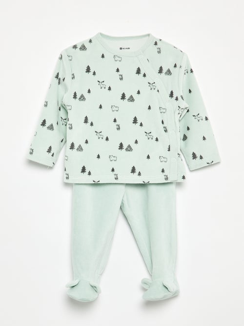 2-delige pyjama van velours - Kiabi 2-delige pyjama van velours - Kiabi