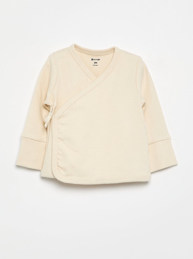 2-delige pyjamaset - gemakkelijk aan te trekken collectie Biege - Kiabi