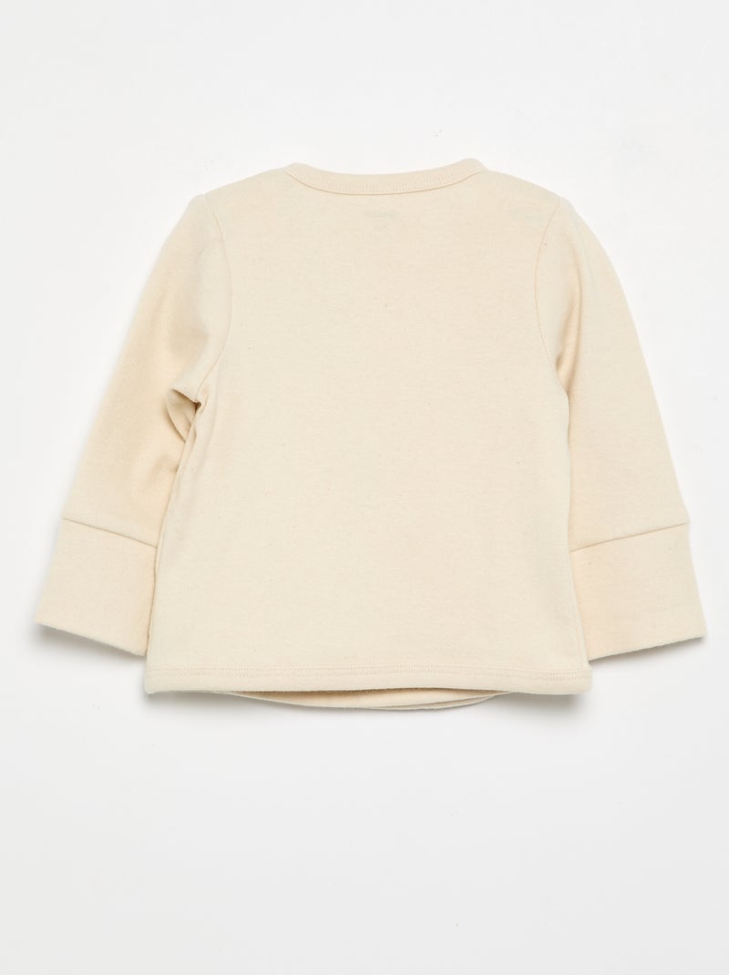 2-delige pyjamaset - gemakkelijk aan te trekken collectie Biege - Kiabi