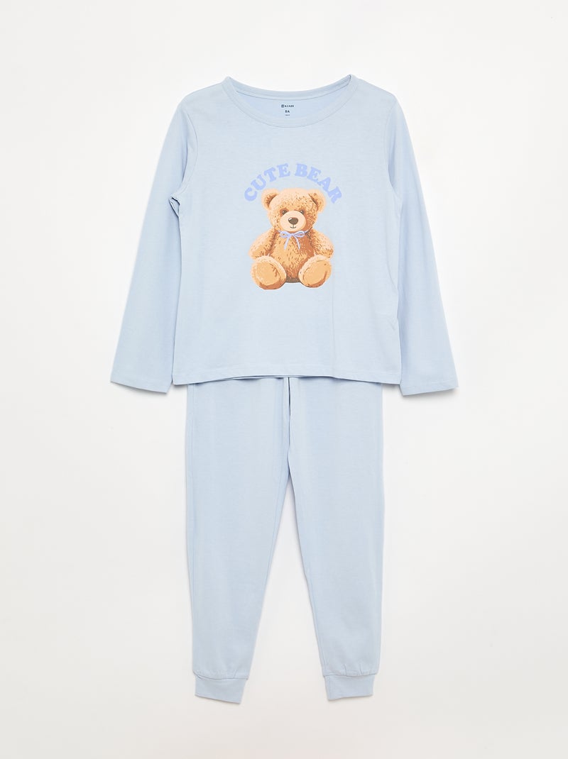 2-delige pyjamaset - set van 2 Blauw - Kiabi