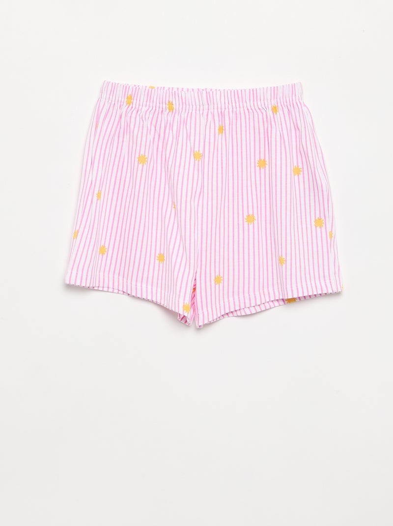 2-delige pyjamaset - short + T-shirt Rose - Kiabi