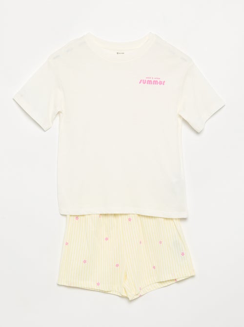 2-delige pyjamaset - short + T-shirt - Kiabi