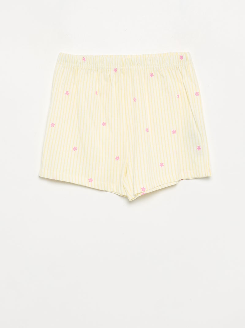 2-delige pyjamaset - short + T-shirt Wit - Kiabi