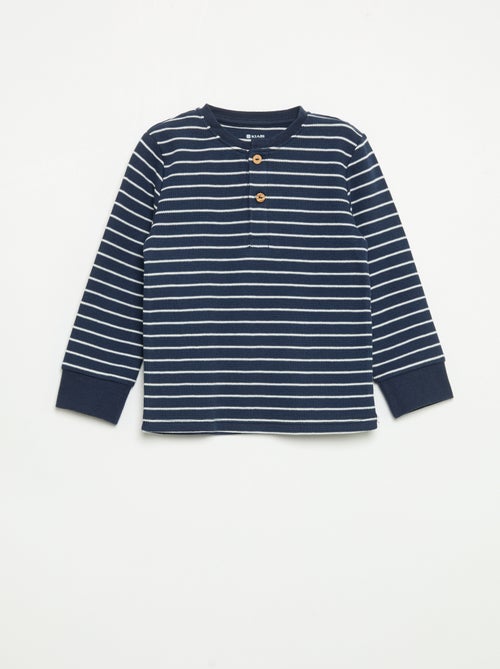 2-delige pyjamaset - T-shirt met lange mouwen + broek - Kiabi
