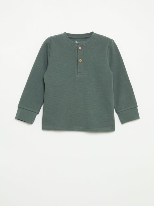 2-delige pyjamaset - T-shirt met lange mouwen + broek - Kiabi