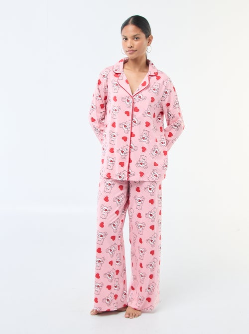 2-delige pyjamaset met 'Bisounours'-print - Kiabi