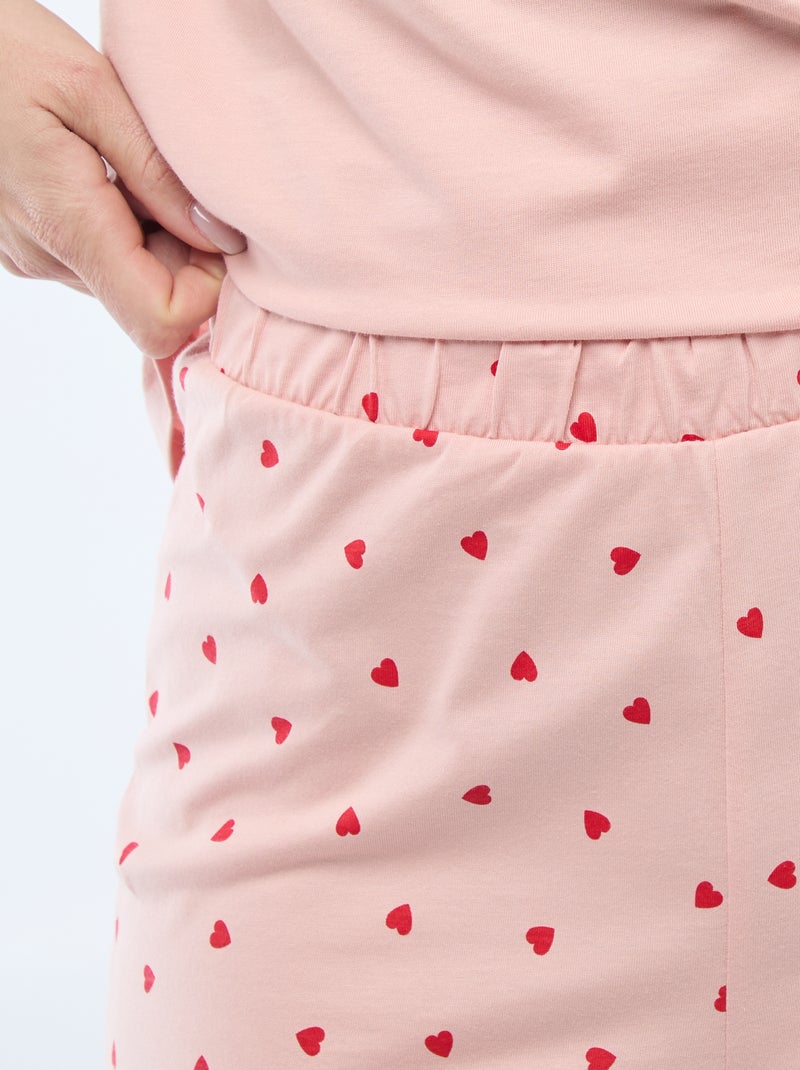 2-delige pyjamaset met 'Marie' print Rose - Kiabi