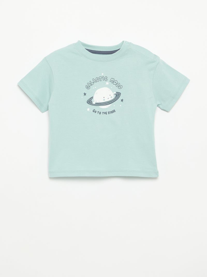 2-delige pyjamaset met short en T-shirt Blauw - Kiabi