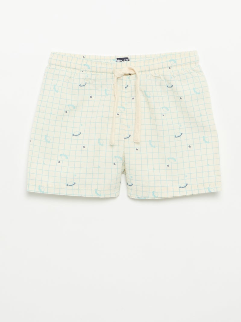 2-delige pyjamaset met short en T-shirt Blauw - Kiabi