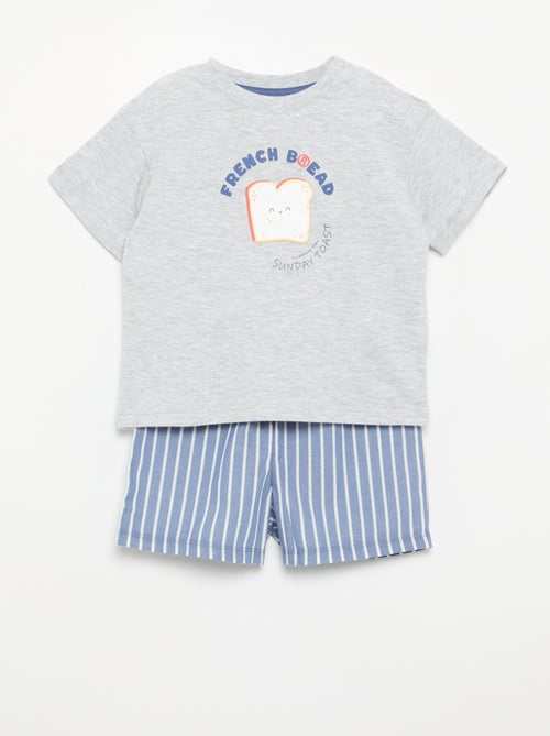 2-delige pyjamaset met short en T-shirt - Kiabi 2-delige pyjamaset met short en T-shirt - Kiabi