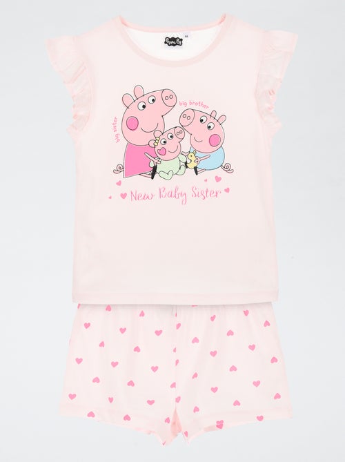 2-delige pyjamaset met short en T-shirt 'Peppa Pig' - Kiabi