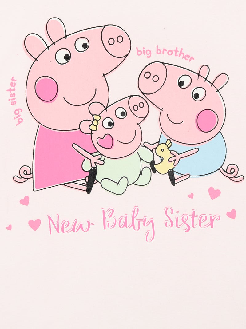 2-delige pyjamaset met short en T-shirt 'Peppa Pig' Rose - Kiabi