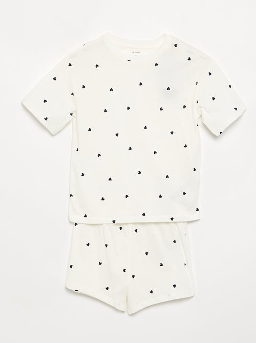 2-delige pyjamaset met short en T-shirt - Kiabi