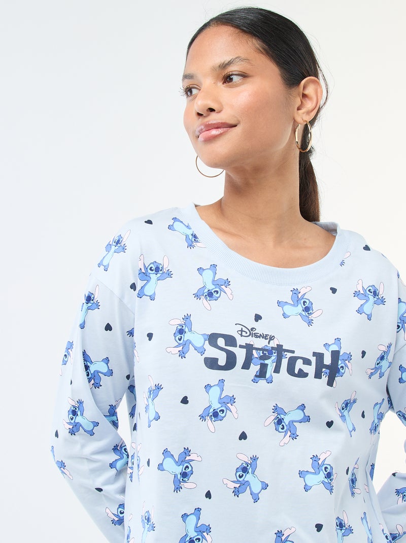 2-delige pyjamaset met 'Stitch'-print Blauw - Kiabi