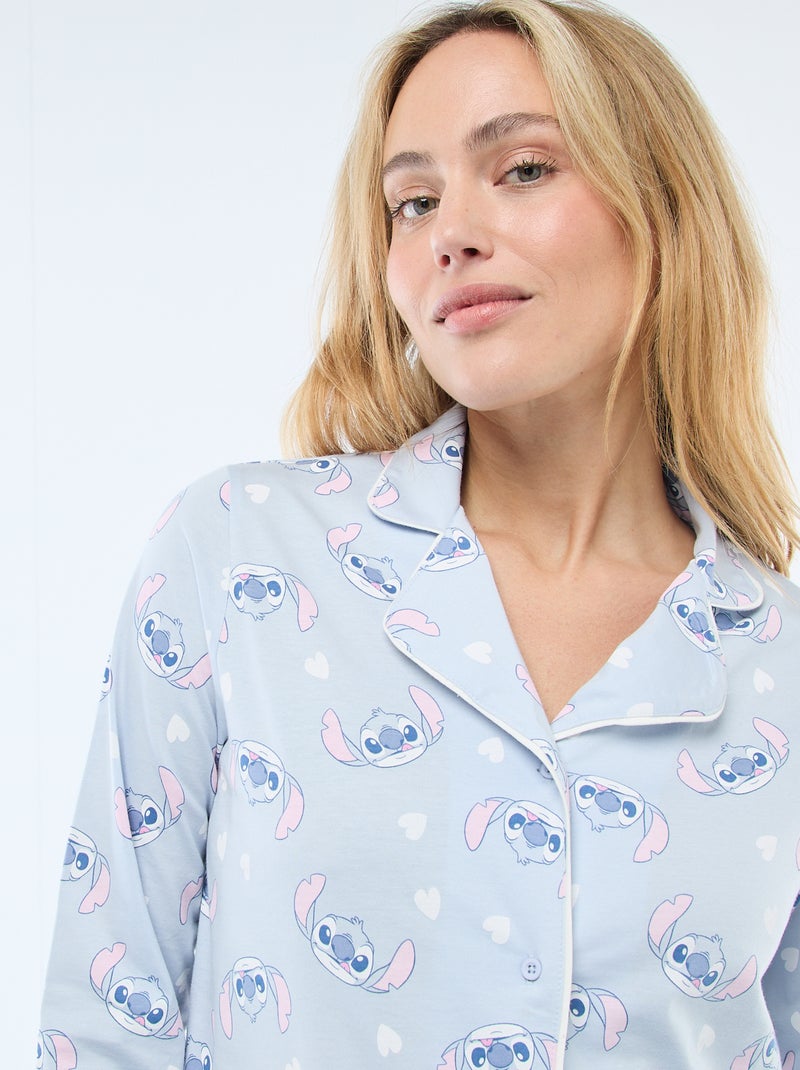 2-delige pyjamaset met 'Stitch'-print Blauw - Kiabi