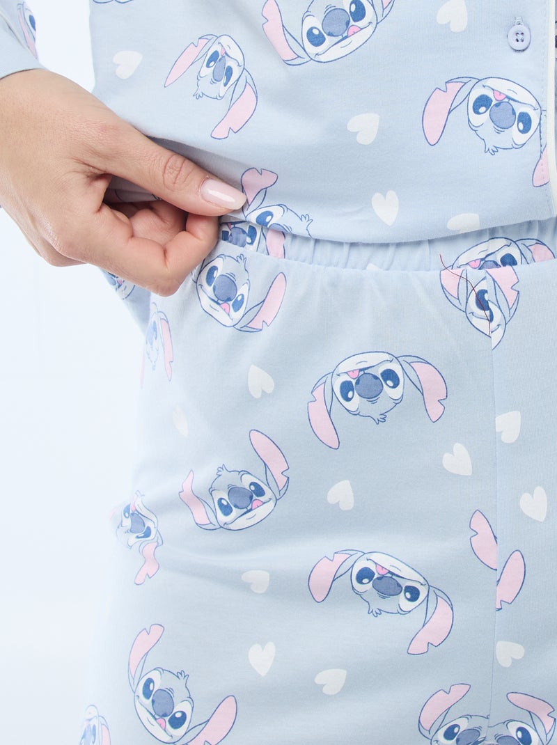 2-delige pyjamaset met 'Stitch'-print Blauw - Kiabi