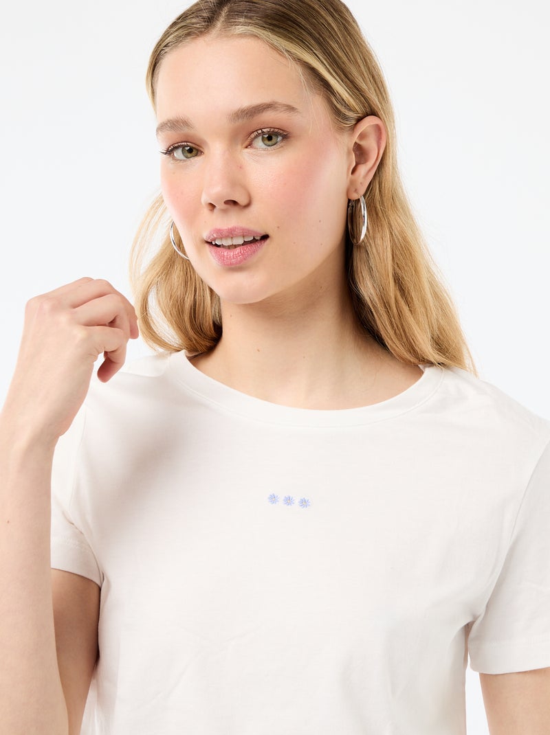 2-delige pyjamaset met T-shirt en geruite broek Blauw - Kiabi