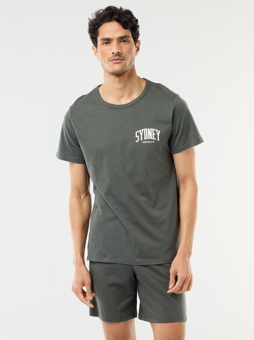 2-delige pyjamaset met T-shirt en korte broek - Kiabi