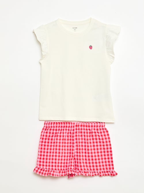 2-delige pyjamaset met T-shirt en korte broek - Kiabi