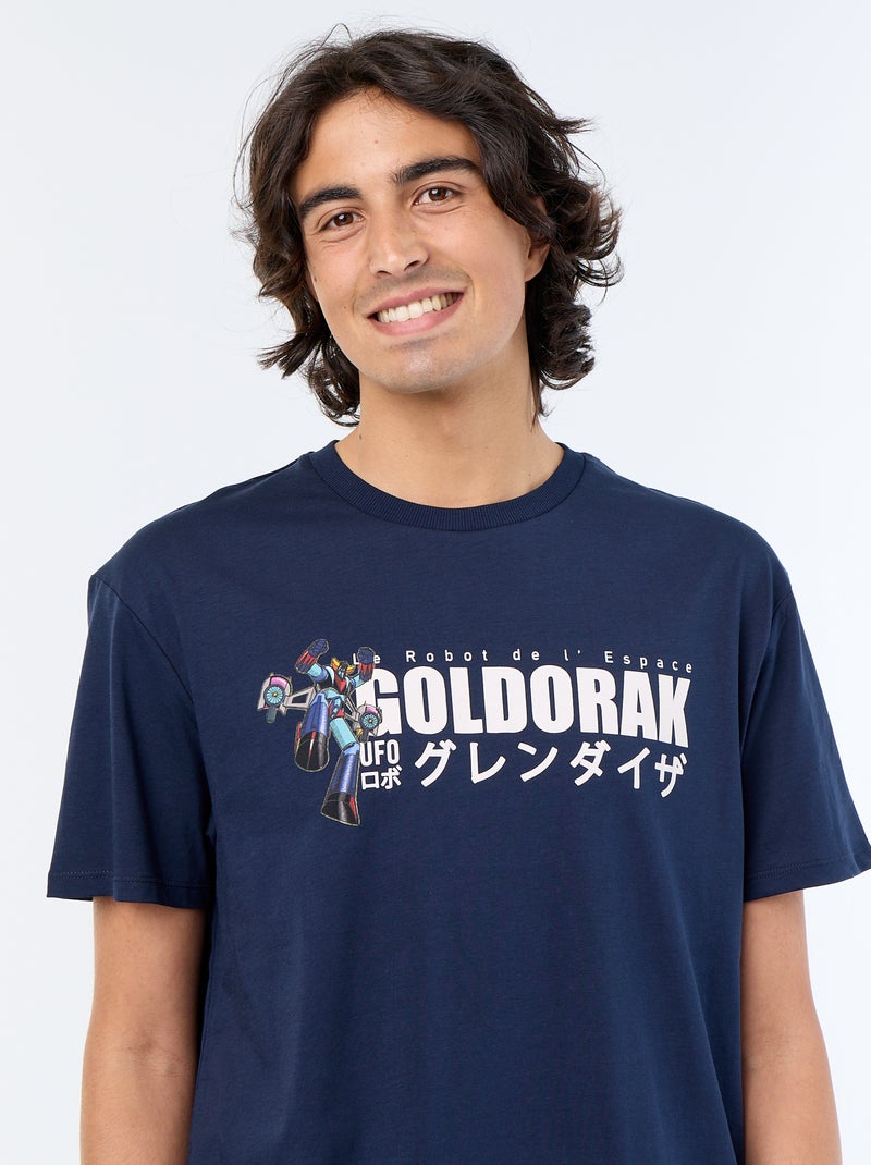 2-delige pyjamaset met T-shirt en short 'Goldorak' Grijs - Kiabi