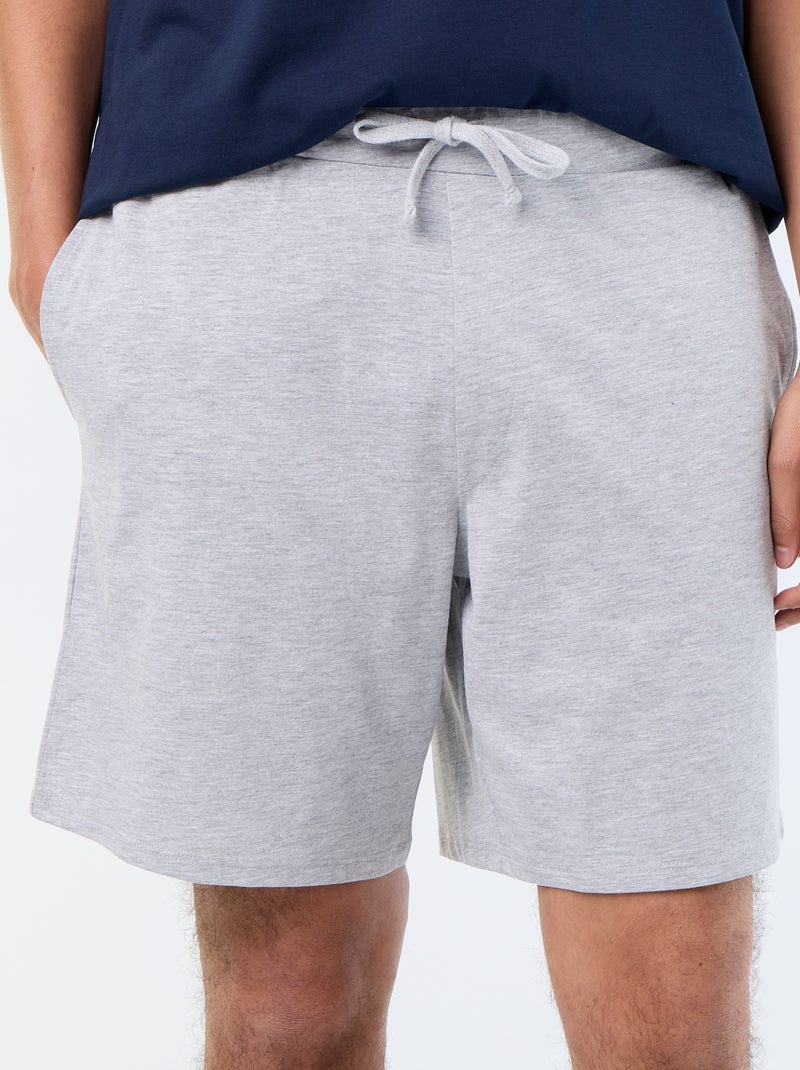 2-delige pyjamaset met T-shirt en short 'Goldorak' Grijs - Kiabi