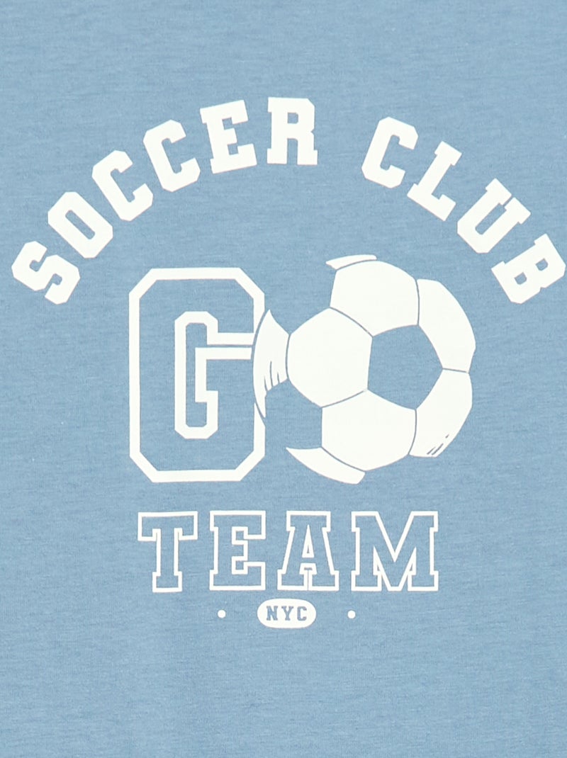 2-delige pyjamaset short + T-shirt Blauw - Kiabi