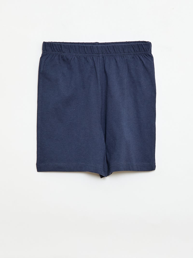 2-delige pyjamaset short + T-shirt Blauw - Kiabi