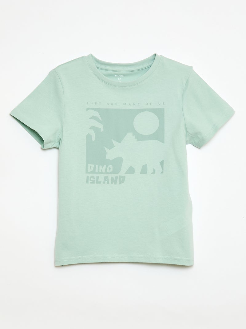 2-delige pyjamaset short + T-shirt Groen - Kiabi