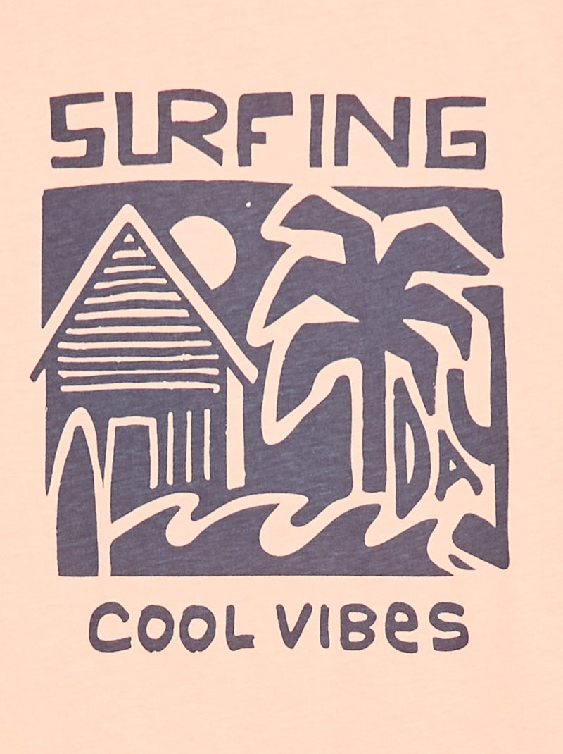 2-delige pyjamaset short + T-shirt Oranje - Kiabi