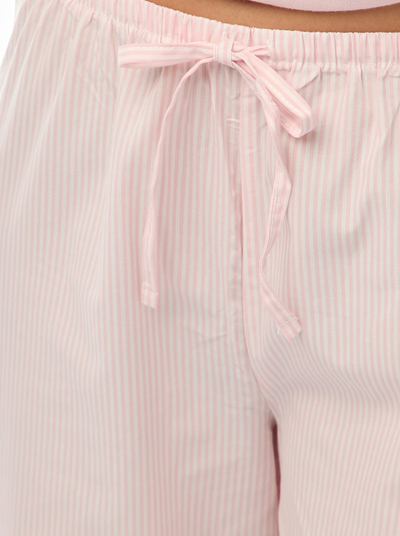 2-delige pyjamaset T-shirt + popeline broek 'Angel' Rose - Kiabi