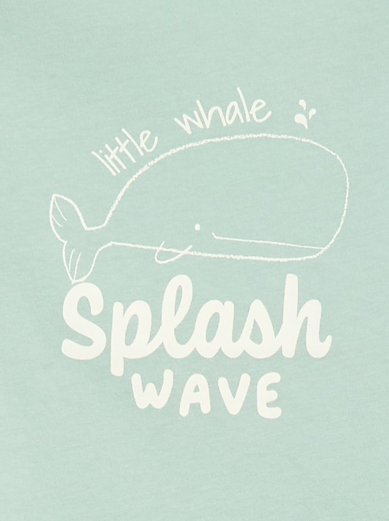 2-delige pyjamaset T-shirt + short Blauw - Kiabi