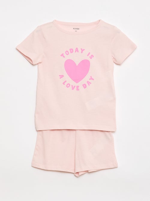2-delige pyjamaset T-shirt + short - Kiabi