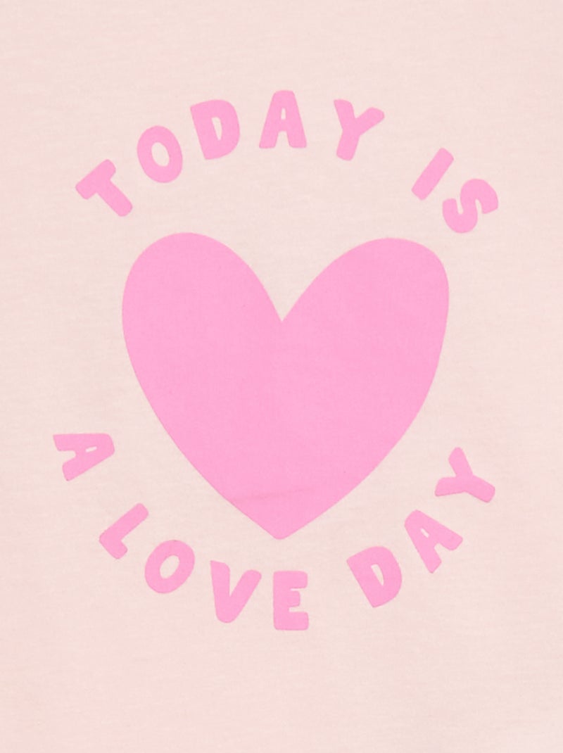 2-delige pyjamaset T-shirt + short Rose - Kiabi