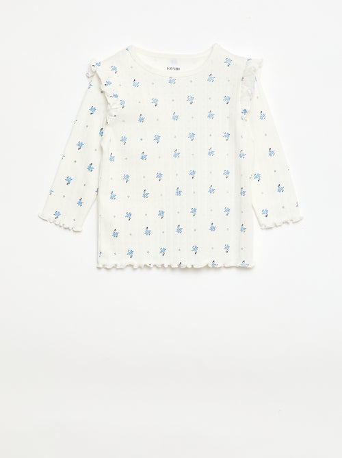 2-delige pyjamaset van ajourgebreide stof - Kiabi