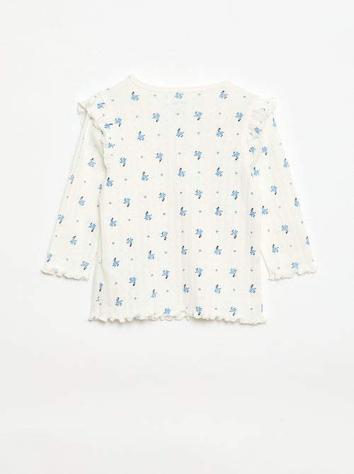 2-delige pyjamaset van ajourgebreide stof - Kiabi