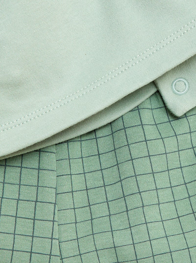 2-delige pyjamaset van fleece Groen - Kiabi