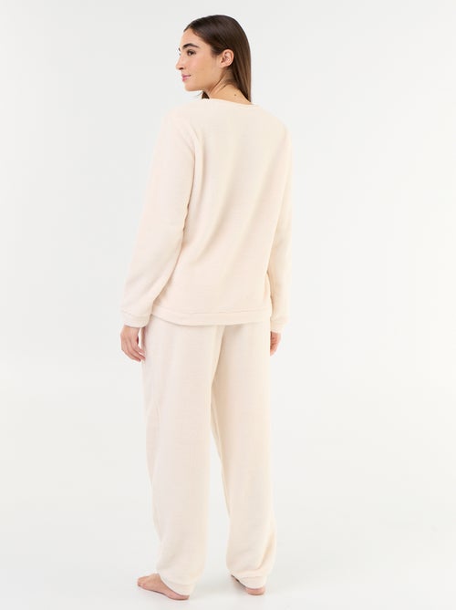 2-delige pyjamaset van fleece: T-shirt en broek - Kiabi 2-delige pyjamaset van fleece: T-shirt en broek - Kiabi