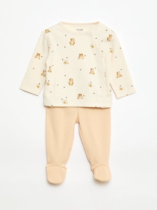 2-delige pyjamaset van fleece