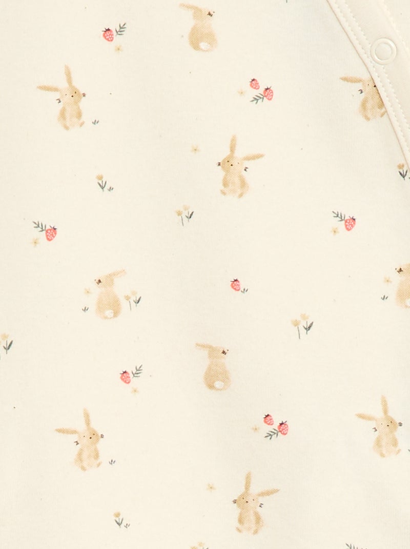 2-delige pyjamaset van fleece Wit - Kiabi