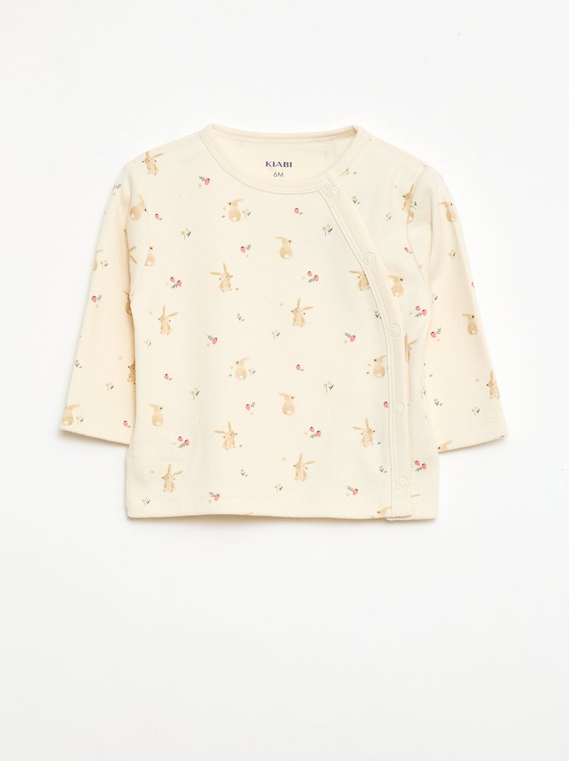 2-delige pyjamaset van fleece Wit - Kiabi