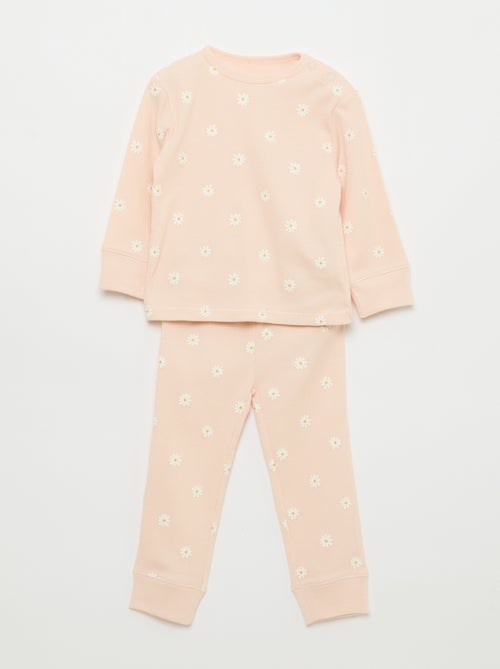 2-delige pyjamaset van geribd katoen - Kiabi