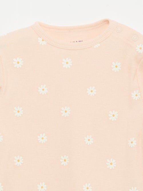 2-delige pyjamaset van geribd katoen - Kiabi