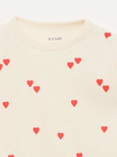 2-delige pyjamaset van geribd katoen - Kiabi