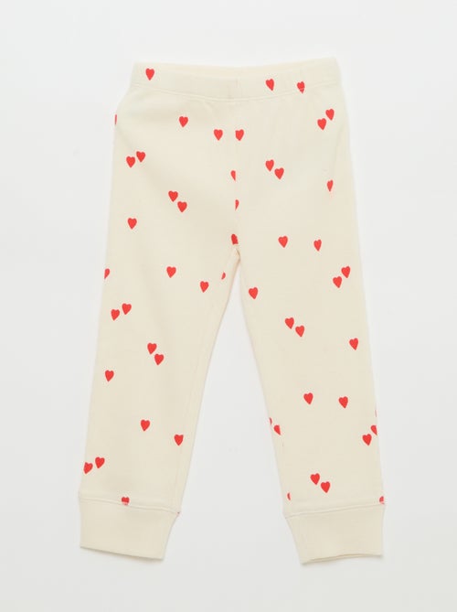 2-delige pyjamaset van geribd katoen - Kiabi